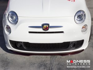 FIAT 500 Front Spoiler - Carbon Fiber - Red Candy